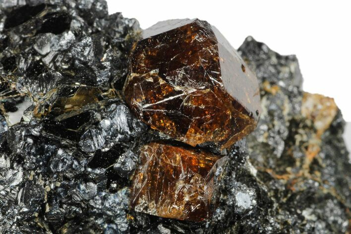 Fluorescent Zircon Crystals in Biotite Schist - Norway #175873